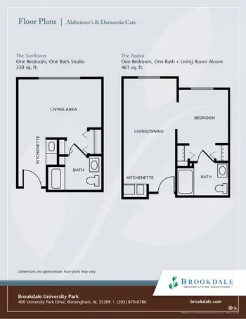Floorplan of Brookdale University Park Birmingham, Assisted Living, Nursing Home, Independent Living, CCRC, Birmingham, AL 15
