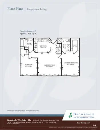 Floorplan of Brookdale Westlake Hills, Assisted Living, Nursing Home, Independent Living, CCRC, Austin, TX 3
