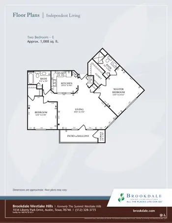 Floorplan of Brookdale Westlake Hills, Assisted Living, Nursing Home, Independent Living, CCRC, Austin, TX 4