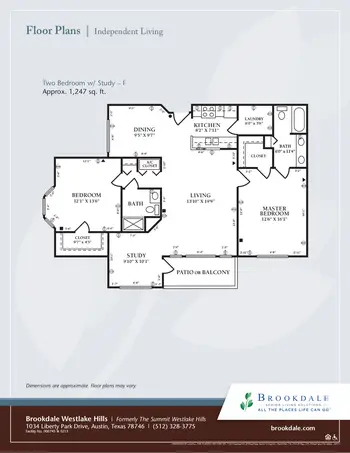 Floorplan of Brookdale Westlake Hills, Assisted Living, Nursing Home, Independent Living, CCRC, Austin, TX 5