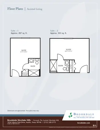 Floorplan of Brookdale Westlake Hills, Assisted Living, Nursing Home, Independent Living, CCRC, Austin, TX 6