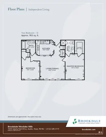 Floorplan of Brookdale Westlake Hills, Assisted Living, Nursing Home, Independent Living, CCRC, Austin, TX 11