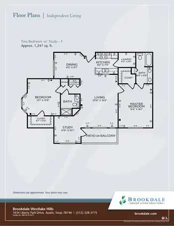 Floorplan of Brookdale Westlake Hills, Assisted Living, Nursing Home, Independent Living, CCRC, Austin, TX 13