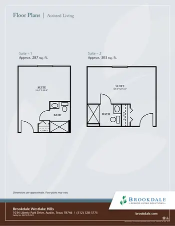 Floorplan of Brookdale Westlake Hills, Assisted Living, Nursing Home, Independent Living, CCRC, Austin, TX 14