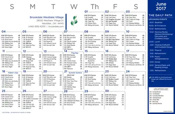 Activity Calendar of Brookdale Westlake Village, Assisted Living, Nursing Home, Independent Living, CCRC, Westlake, OH 5