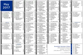 Activity Calendar of Brookdale Westlake Village, Assisted Living, Nursing Home, Independent Living, CCRC, Westlake, OH 9