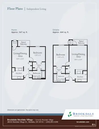Floorplan of Brookdale Westlake Village, Assisted Living, Nursing Home, Independent Living, CCRC, Westlake, OH 1