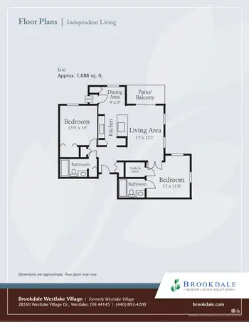 Floorplan of Brookdale Westlake Village, Assisted Living, Nursing Home, Independent Living, CCRC, Westlake, OH 4
