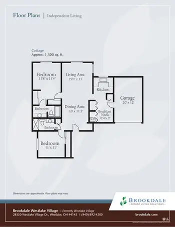 Floorplan of Brookdale Westlake Village, Assisted Living, Nursing Home, Independent Living, CCRC, Westlake, OH 5