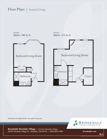 Floorplan of Brookdale Westlake Village, Assisted Living, Nursing Home, Independent Living, CCRC, Westlake, OH 6