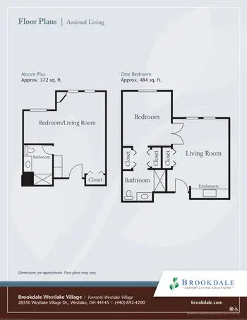 Floorplan of Brookdale Westlake Village, Assisted Living, Nursing Home, Independent Living, CCRC, Westlake, OH 7