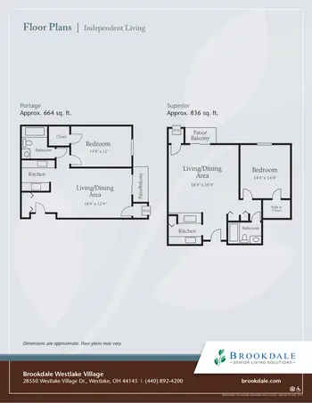 Floorplan of Brookdale Westlake Village, Assisted Living, Nursing Home, Independent Living, CCRC, Westlake, OH 10