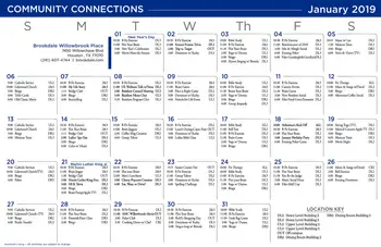 Activity Calendar of Brookdale Willowbrook Place, Assisted Living, Nursing Home, Independent Living, CCRC, Houston, TX 3