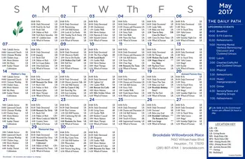 Activity Calendar of Brookdale Willowbrook Place, Assisted Living, Nursing Home, Independent Living, CCRC, Houston, TX 5