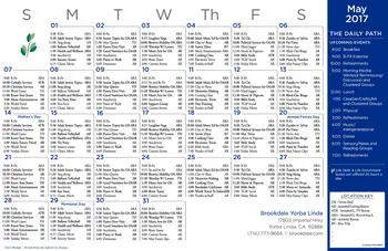 Activity Calendar of Brookdale Yorba Linda, Assisted Living, Nursing Home, Independent Living, CCRC, Yorba Linda, CA 5