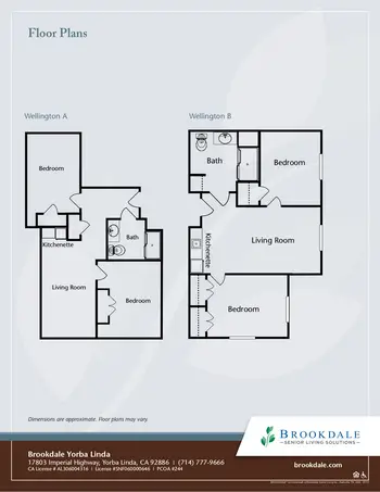 Floorplan of Brookdale Yorba Linda, Assisted Living, Nursing Home, Independent Living, CCRC, Yorba Linda, CA 6