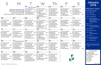Activity Calendar of Hillside, Assisted Living, Nursing Home, Independent Living, CCRC, Mcminnville, OR 5