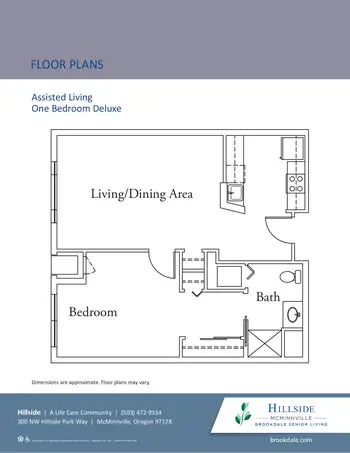 Floorplan of Hillside, Assisted Living, Nursing Home, Independent Living, CCRC, Mcminnville, OR 3