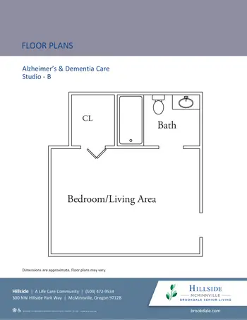 Floorplan of Hillside, Assisted Living, Nursing Home, Independent Living, CCRC, Mcminnville, OR 6