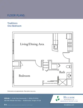Floorplan of Hillside, Assisted Living, Nursing Home, Independent Living, CCRC, Mcminnville, OR 7