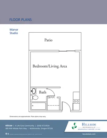 Floorplan of Hillside, Assisted Living, Nursing Home, Independent Living, CCRC, Mcminnville, OR 10