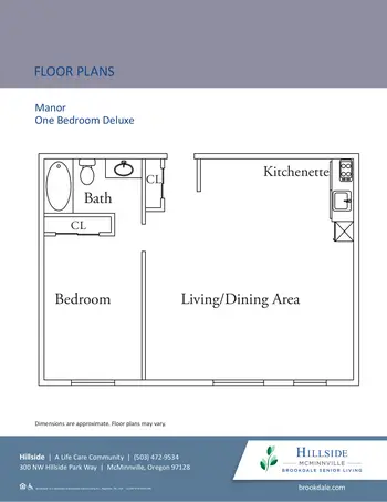 Floorplan of Hillside, Assisted Living, Nursing Home, Independent Living, CCRC, Mcminnville, OR 12