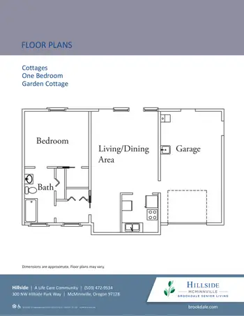 Floorplan of Hillside, Assisted Living, Nursing Home, Independent Living, CCRC, Mcminnville, OR 15
