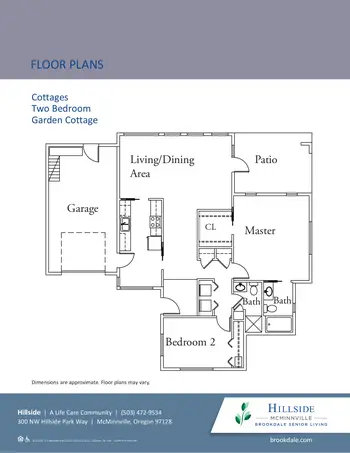 Floorplan of Hillside, Assisted Living, Nursing Home, Independent Living, CCRC, Mcminnville, OR 16