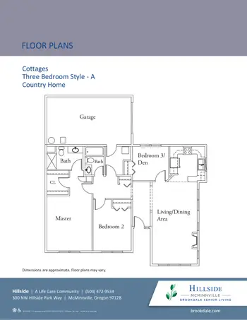 Floorplan of Hillside, Assisted Living, Nursing Home, Independent Living, CCRC, Mcminnville, OR 18