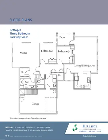 Floorplan of Hillside, Assisted Living, Nursing Home, Independent Living, CCRC, Mcminnville, OR 20