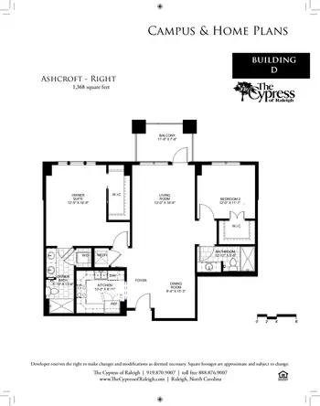 Floorplan of The Cypress of Raleigh, Assisted Living, Nursing Home, Independent Living, CCRC, Raleigh, NC 2