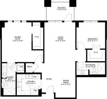 Floorplan of The Cypress of Raleigh, Assisted Living, Nursing Home, Independent Living, CCRC, Raleigh, NC 1