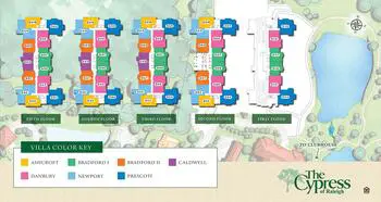 Campus Map of The Cypress of Raleigh, Assisted Living, Nursing Home, Independent Living, CCRC, Raleigh, NC 1