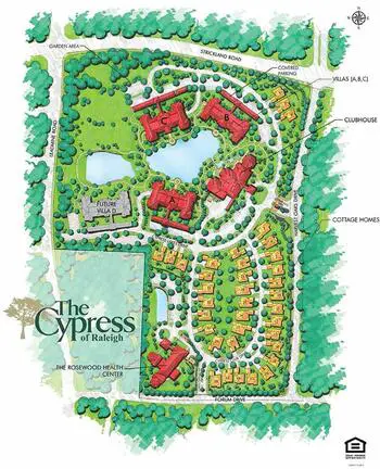 Campus Map of The Cypress of Raleigh, Assisted Living, Nursing Home, Independent Living, CCRC, Raleigh, NC 3