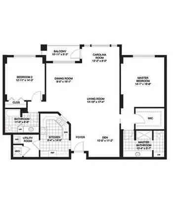 Floorplan of The Cypress of Raleigh, Assisted Living, Nursing Home, Independent Living, CCRC, Raleigh, NC 12