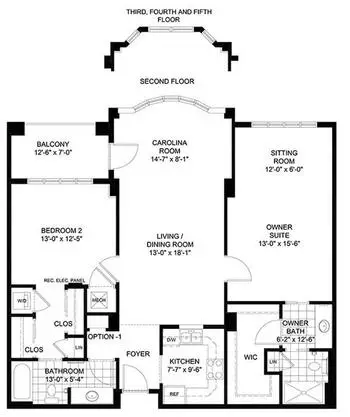 Floorplan of The Cypress of Raleigh, Assisted Living, Nursing Home, Independent Living, CCRC, Raleigh, NC 13
