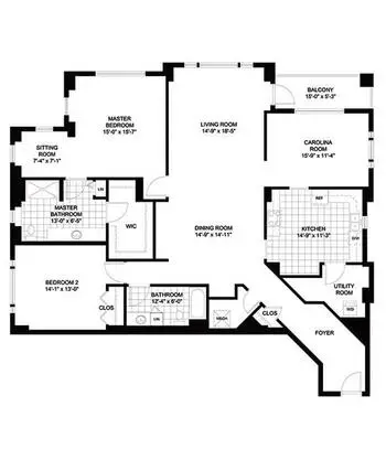 Floorplan of The Cypress of Raleigh, Assisted Living, Nursing Home, Independent Living, CCRC, Raleigh, NC 14