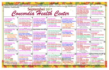 Activity Calendar of Concordia Life Care Community, Assisted Living, Nursing Home, Independent Living, CCRC, Oklahoma City, OK 3