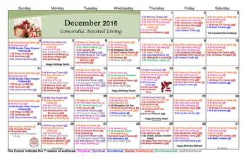 Activity Calendar of Concordia Life Care Community, Assisted Living, Nursing Home, Independent Living, CCRC, Oklahoma City, OK 5