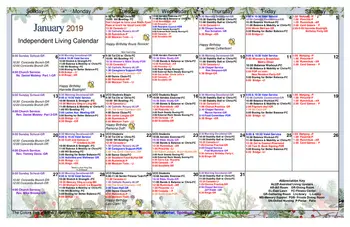 Activity Calendar of Concordia Life Care Community, Assisted Living, Nursing Home, Independent Living, CCRC, Oklahoma City, OK 11