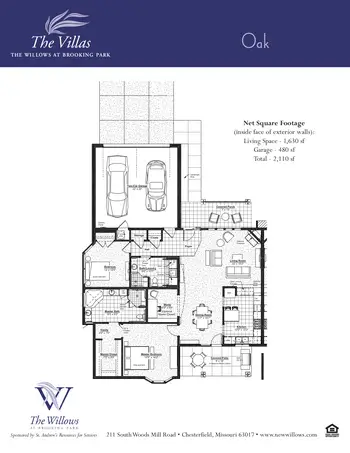 Floorplan of The Willows at Brooking Park, Assisted Living, Nursing Home, Independent Living, CCRC, Chesterfield, MO 20