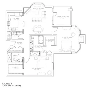 Floorplan of The Willows at Brooking Park, Assisted Living, Nursing Home, Independent Living, CCRC, Chesterfield, MO 11