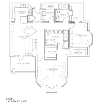 Floorplan of The Willows at Brooking Park, Assisted Living, Nursing Home, Independent Living, CCRC, Chesterfield, MO 15