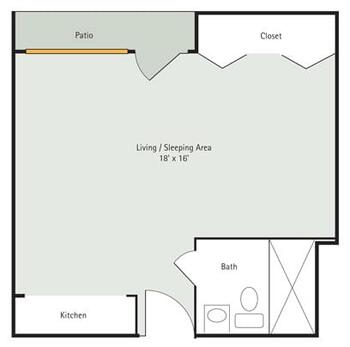 Floorplan of Four Seasons, Assisted Living, Nursing Home, Independent Living, CCRC, Columbus, IN 13