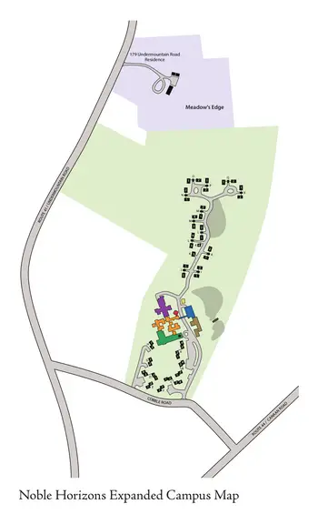 Campus Map of Noble Horizons, Assisted Living, Nursing Home, Independent Living, CCRC, Salisbury, CT 2