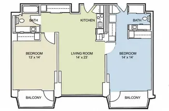 Floorplan of Lake Park Oakland, Assisted Living, Nursing Home, Independent Living, CCRC, Oakland, CA 10