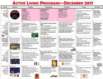 Activity Calendar of Lake Park Oakland, Assisted Living, Nursing Home, Independent Living, CCRC, Oakland, CA 4