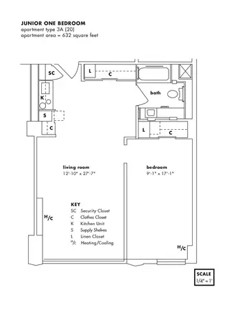 Floorplan of Lake Park Oakland, Assisted Living, Nursing Home, Independent Living, CCRC, Oakland, CA 12