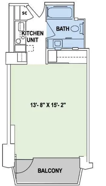 Floorplan of Lake Park Oakland, Assisted Living, Nursing Home, Independent Living, CCRC, Oakland, CA 13