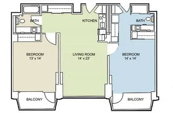 Floorplan of Lake Park Oakland, Assisted Living, Nursing Home, Independent Living, CCRC, Oakland, CA 18